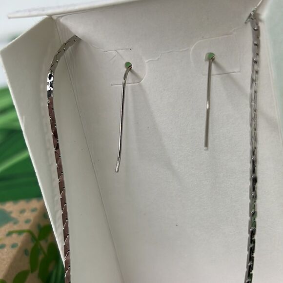 Palm Tree & Sea Glass Necklace and Earrings Set NEW - Picture 8 of 11